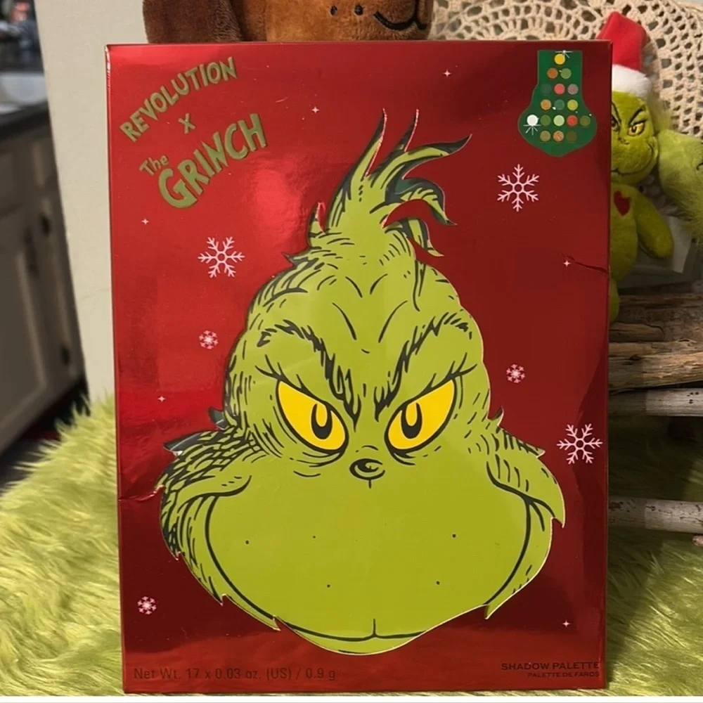 NEW Revolution X Grinch Red Holiday Shadow Palette